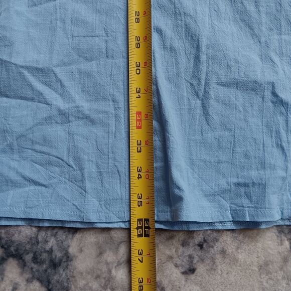 HOTOUCH Oversized Button Down Shirt Dress With Pockets Long Sleeve Tunic Size L - Picture 8 of 11